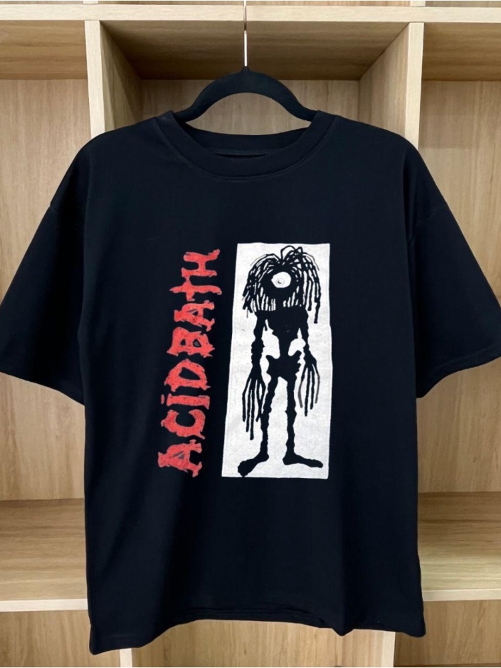 Acid Bath Band Dirty Braids One Eyed Skull Freak Black T-shirt